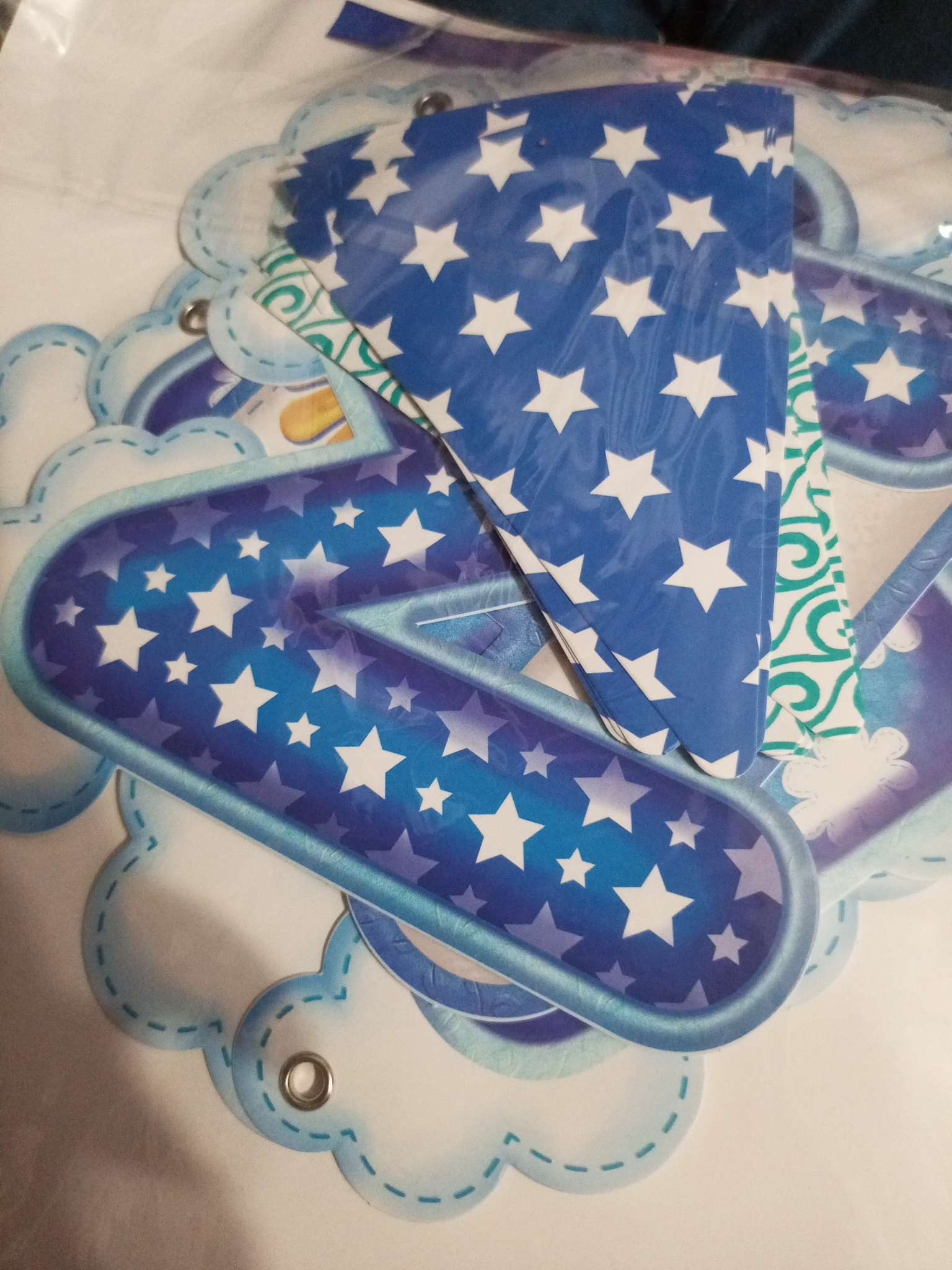 Фотография покупателя товара Гирлянда бумажная на люверсах «Мне 1 год», 105 см - Фото 8