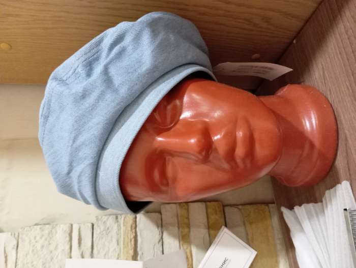 Фотография покупателя товара Берет джинсовый, р-р 56 см - Фото 1