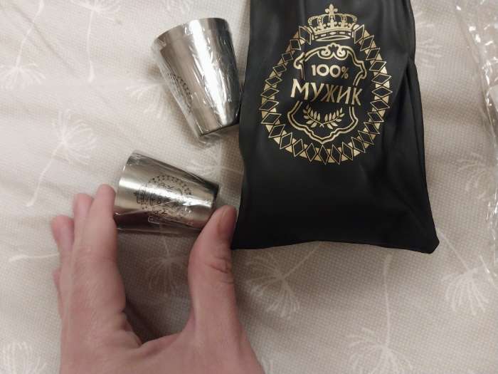 Фотография покупателя товара Стопки в чехле «100% Мужик»: нержавеющая сталь, набор 3 шт. × 30 мл - Фото 7