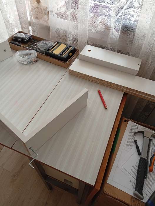 Фотография покупателя товара Стеллаж «Мадера», 600×340×1790 мм, цвет белый - Фото 5