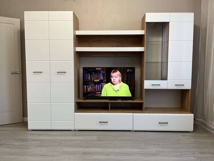 Фотография покупателя товара Гостиная «Ненси 1», 2800×2000×466 мм, цвет венге/белый - Фото 2