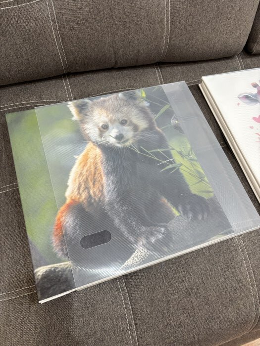 Фотография покупателя товара Фотоальбом магнитный на 20 листов «Красная панда», кожзам, в коробке, 2.6×32×33.5 см - Фото 2