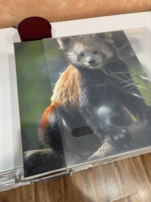 Фотография покупателя товара Фотоальбом магнитный на 20 листов «Красная панда», кожзам, в коробке, 2.6×32×33.5 см - Фото 3