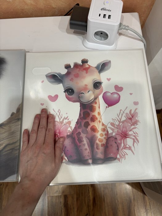 Фотография покупателя товара Фотоальбом магнитный на 20 листов «Малыш-жираф с сердечками», кожзам, в коробке, 2.6×32×33.5 см - Фото 4
