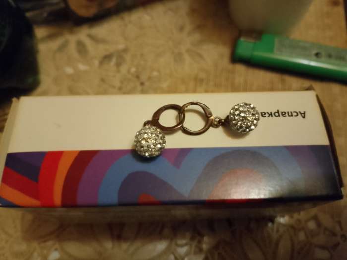 Фотография покупателя товара Серьги со стразами «Шамбала», сияние, белые в золоте - Фото 8