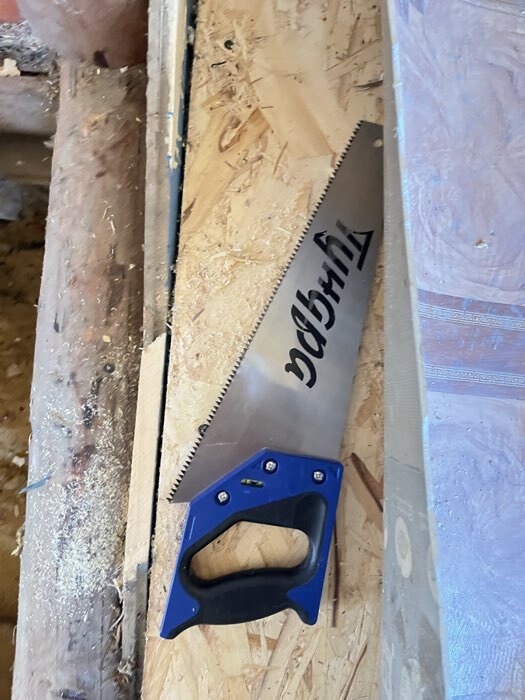 Фотография покупателя товара Ножовка по дереву ТУНДРА, 2К рукоятка, 2D заточка, каленый зуб, 7-8 TPI, 350 мм - Фото 1