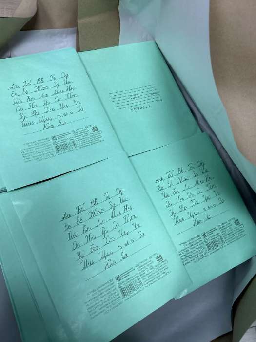 Фотография покупателя товара Тетрадь 12 листов в линейку «Зелёная обложка», плотность 65 г/м² - Фото 1