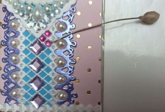 Фотография покупателя товара Наклейка - стразы «Подвесы», на шею, запястье, розовая, 35×8 см - Фото 1