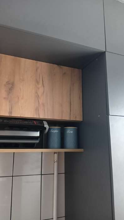 Фотография покупателя товара Банка для сахара Magistro Sugar Graphite, 9.5×13.5 см, с бамбуковой крышкой, серая - Фото 2