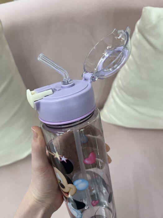 Фотография покупателя товара Бутылка для воды пластиковая с трубочкой «Человек-паук», 800 мл - Фото 2