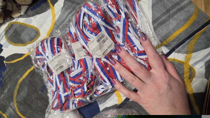 Фотография покупателя товара Лента для медали, триколор - Фото 1