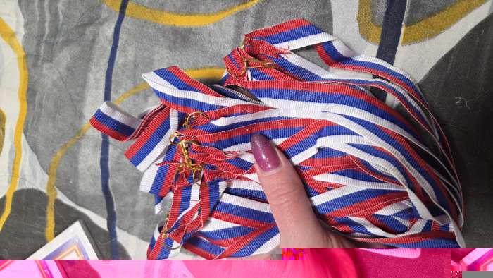 Фотография покупателя товара Лента для медали, триколор - Фото 2