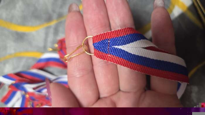 Фотография покупателя товара Лента для медали, триколор - Фото 3