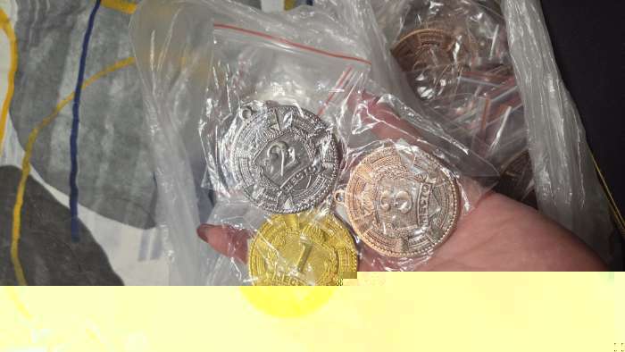 Фотография покупателя товара Медаль призовая 197, d=5 см 1 место. Цвет золото. Без ленты - Фото 1