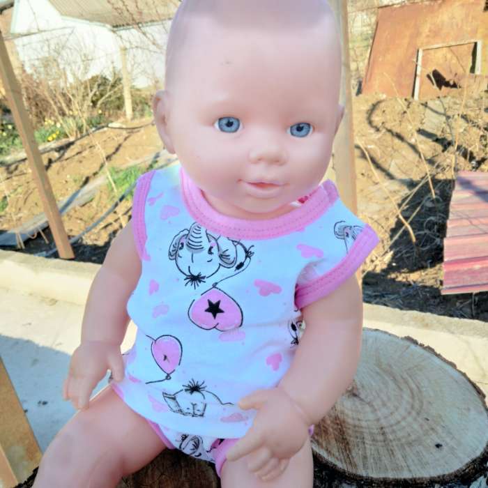 Фотография покупателя товара Одежда для куклы 38-42 см «Майка и трусики» - Фото 1