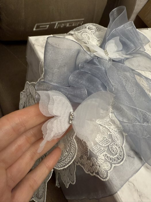 Фотография покупателя товара Декор для творчества «Бабочка», трёхслойный, набор 12 шт., размер 1 шт. — 5×4.5 см, цвет белый - Фото 7