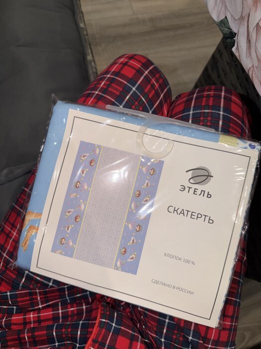 Фотография покупателя товара Скатерть «Этель. Пасхальные радости», 110×147 см, 100% хлопок, саржа 190 г/м² - Фото 1