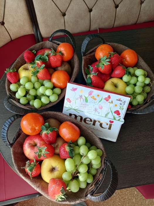 Фотография покупателя товара Корзинка для фруктов и хлеба Magistro «Каштан», 32×21×12 см, плетёная, коричневая - Фото 1