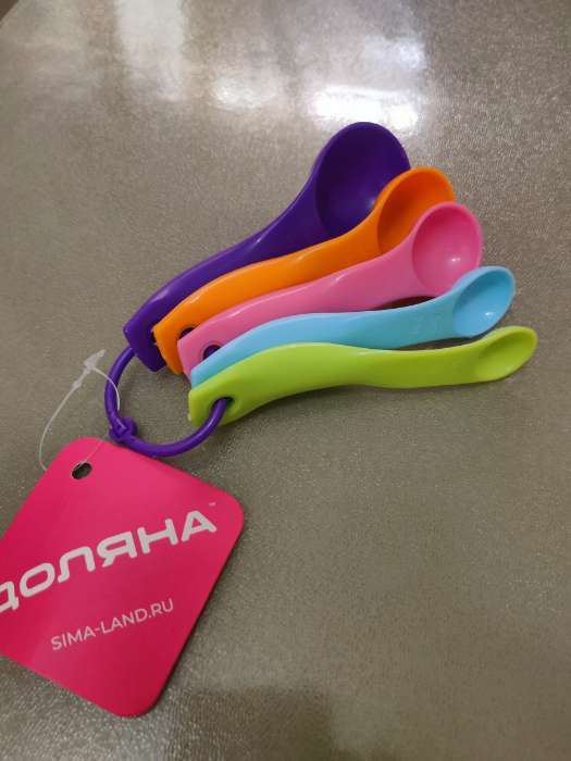 Фотография покупателя товара Набор мерных ложек Доляна «Креатив», 5 шт.: 1 мл, 2.5 мл, 5 мл, 7.5 мл, 15 мл, МИКС - Фото 2