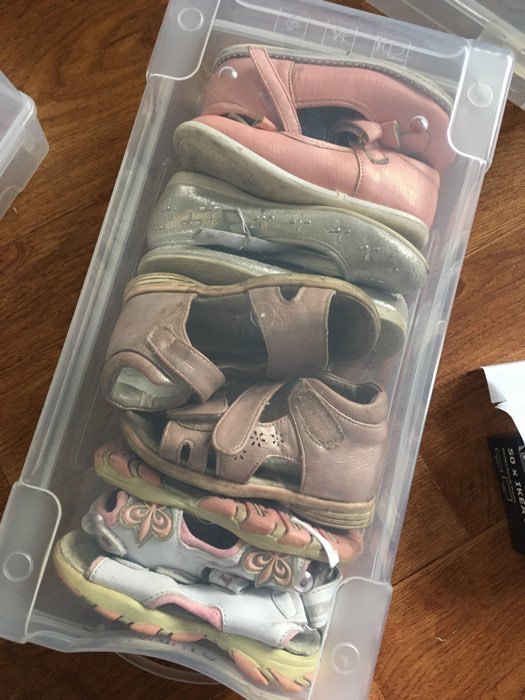 Фотография покупателя товара Короб для хранения обуви «Реноме», 61×34×13 см, цвет прозрачный