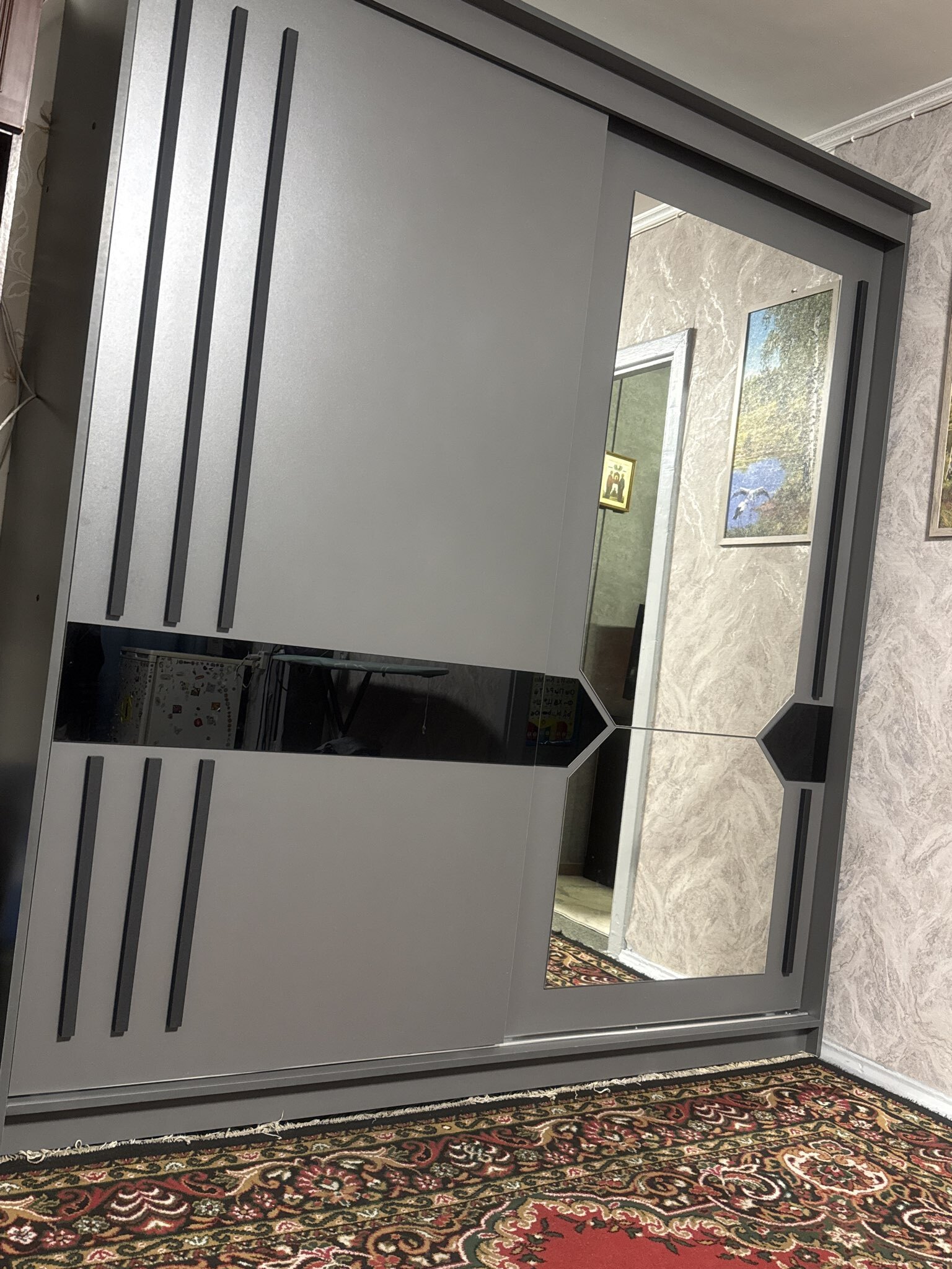 Фотография покупателя товара Шкаф – купе «Лайт» №25, 2001×600×2200 мм, цвет графит - Фото 1