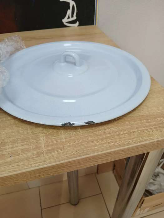 Фотография покупателя товара Ведро эмалированное, 12 л, с крышкой, голубое - Фото 1