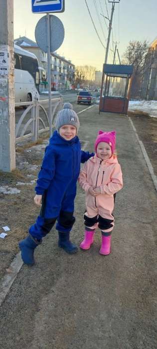 Фотография покупателя товара Комбинезон демисезонный для мальчиков MINAKU из Softshell на флисе, непромокаемый, серый, рост 122 см - Фото 1