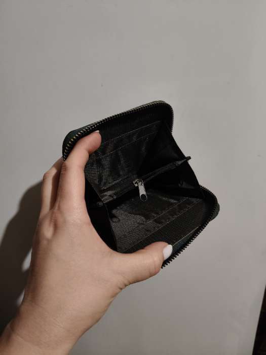 Фотография покупателя товара Кошелёк женский на молнии 11×2.5×9 см, однотонный, зелёный - Фото 1