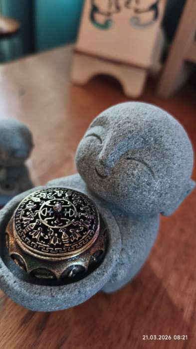 Фотография покупателя товара Подсвечник на 1 свечу песчаник «Маленький монах», d=4 см, 6×9×8.5 см - Фото 7