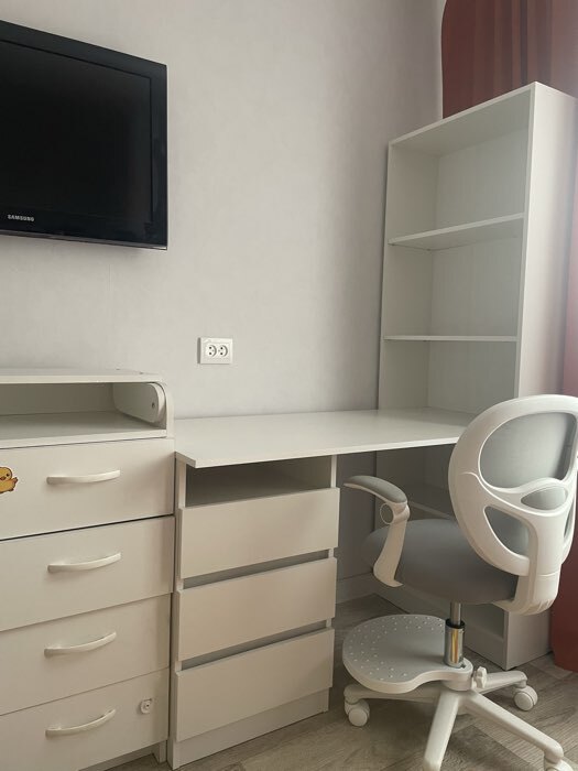 Фотография покупателя товара Стол письменный тандем «Зара», 750×2182×610 мм, цвет белый - Фото 2