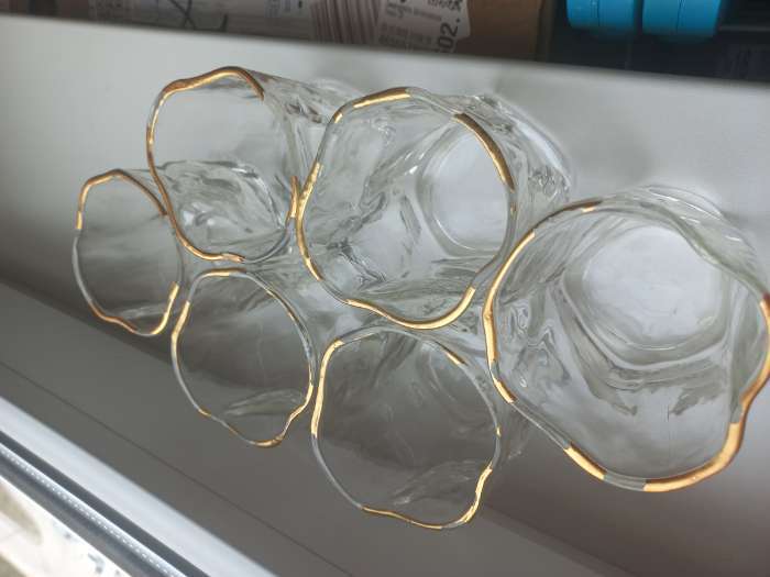 Фотография покупателя товара Набор стаканов IceBar.Gold, 250 мл, 8×7.7 см, 6 шт., с золотой отводкой, стекло, прозрачный - Фото 1