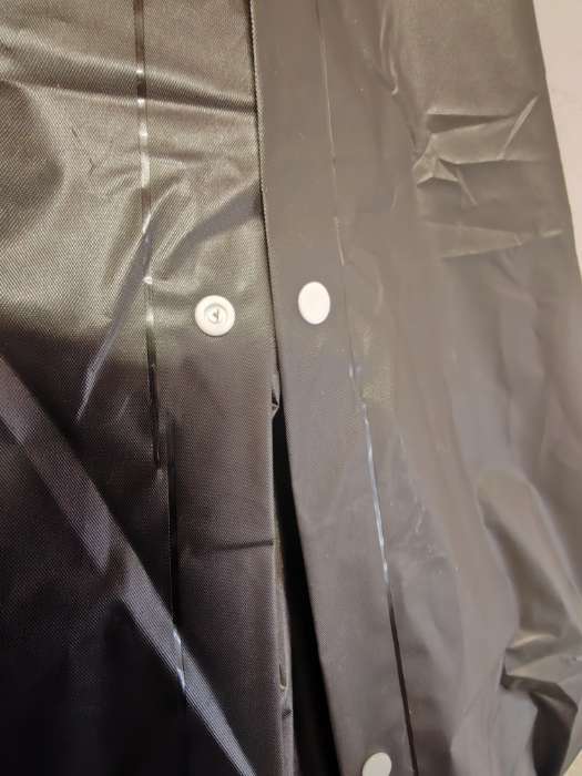 Фотография покупателя товара Дождевик - плащ, взрослый, размер 44-50, ЭВА матовая 140 г, чёрный - Фото 4