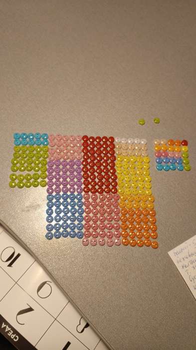 Фотография покупателя товара Пуговицы пластик для творчества 2 прокола "Цветные пуговички" набор 100 шт 0,6х0,6 см - Фото 1