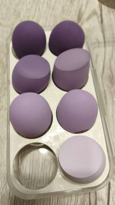 Фотография покупателя товара Спонжи для макияжа, набор - 8 шт., увеличиваются при намокании, розовые - Фото 1