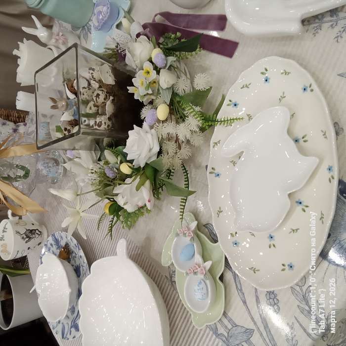 Фотография покупателя товара Блюдо сервировочное «Уютный дом. Розы», 30.5×18×2.5 см, керамика, белая - Фото 1