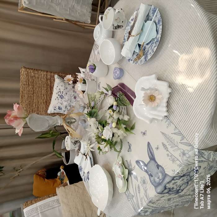 Фотография покупателя товара Дорожка на стол «Этель. Кролик», 50×150 см, 100% хлопок, рогожка 160 г/м² - Фото 1