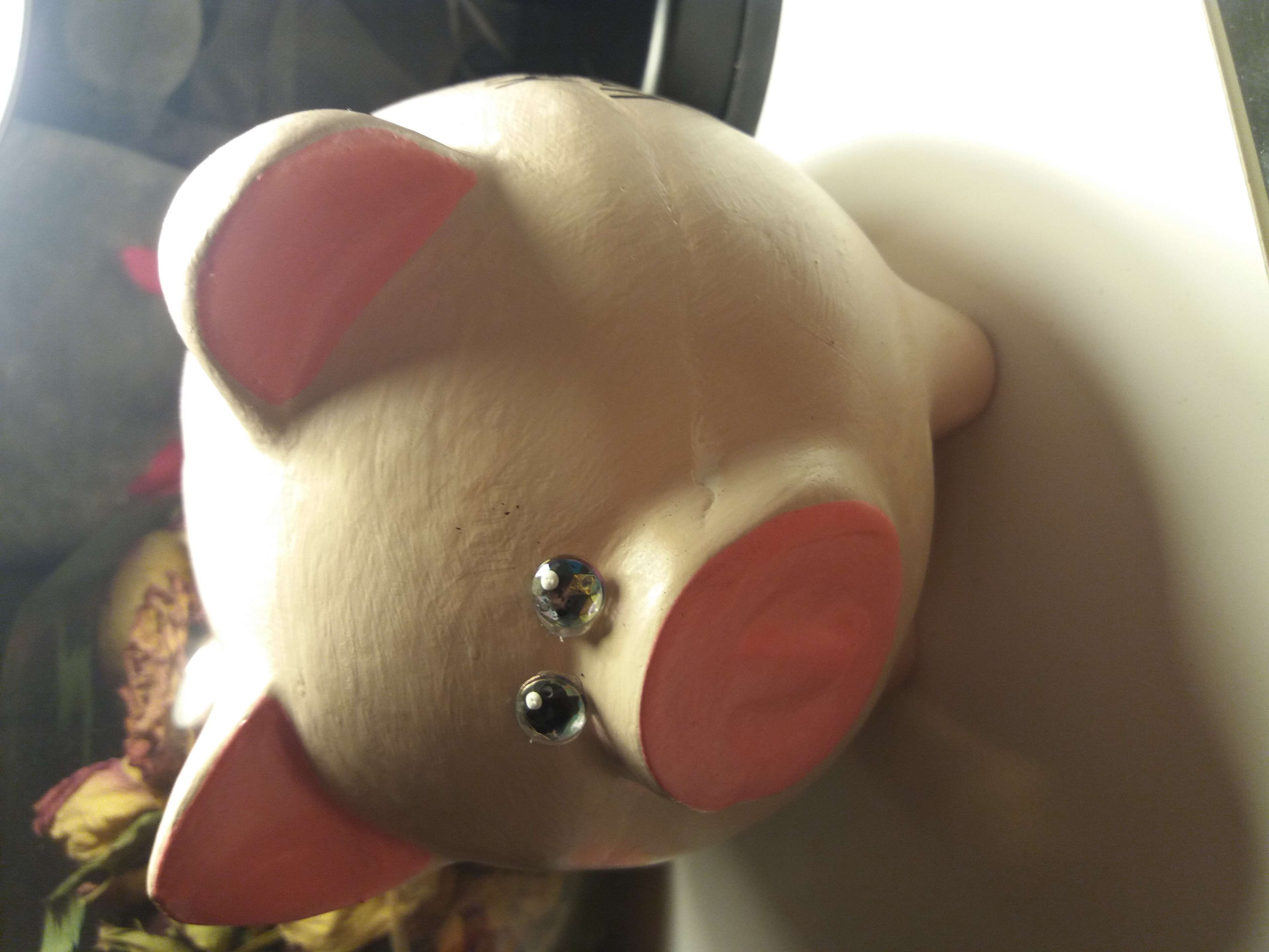 Фотография покупателя товара Копилка "Свинка", глянец, розовый цвет, 12 см, микс