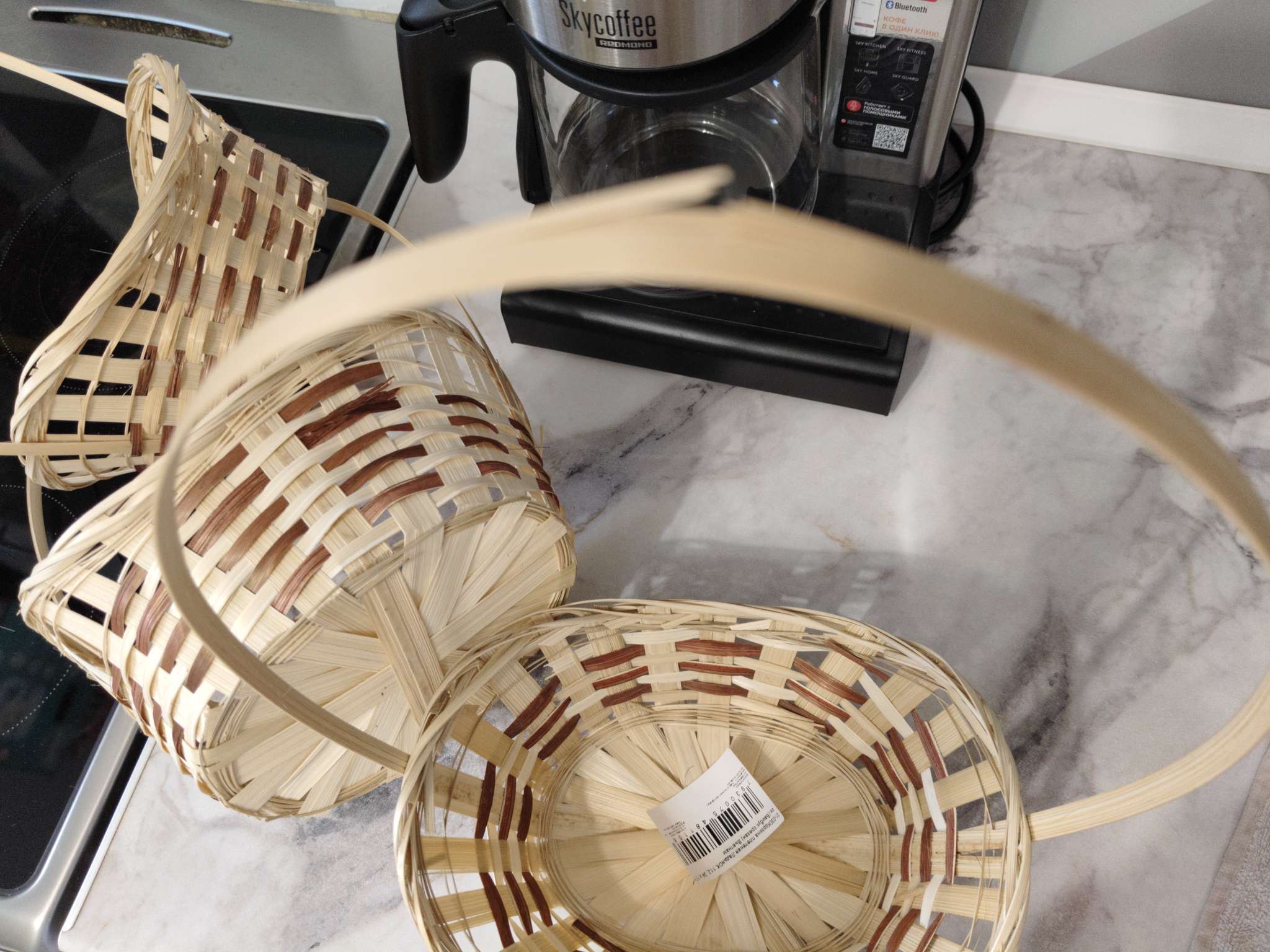 Фотография покупателя товара Корзина плетёная для хранения «Ладья», 24×17×8 см, бамбук, с ручкой, бежевая - Фото 95