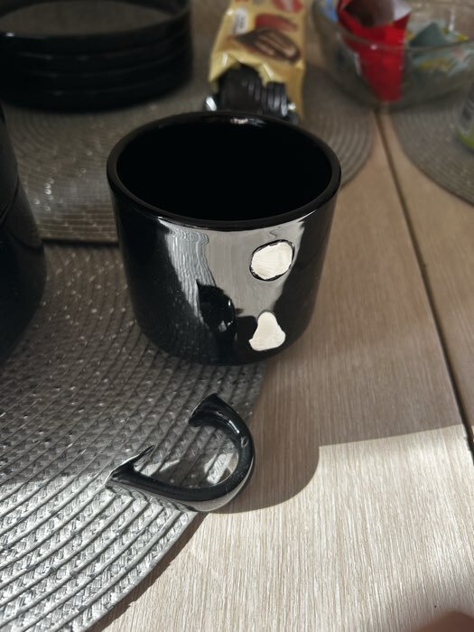 Фотография покупателя товара Набор посуды Magistro Night, фарфор, 16 предметов: тарелка d=25.5 см, d=19 см, миска 850 мл, d=15 см, кружка 320 мл, чёрный - Фото 8