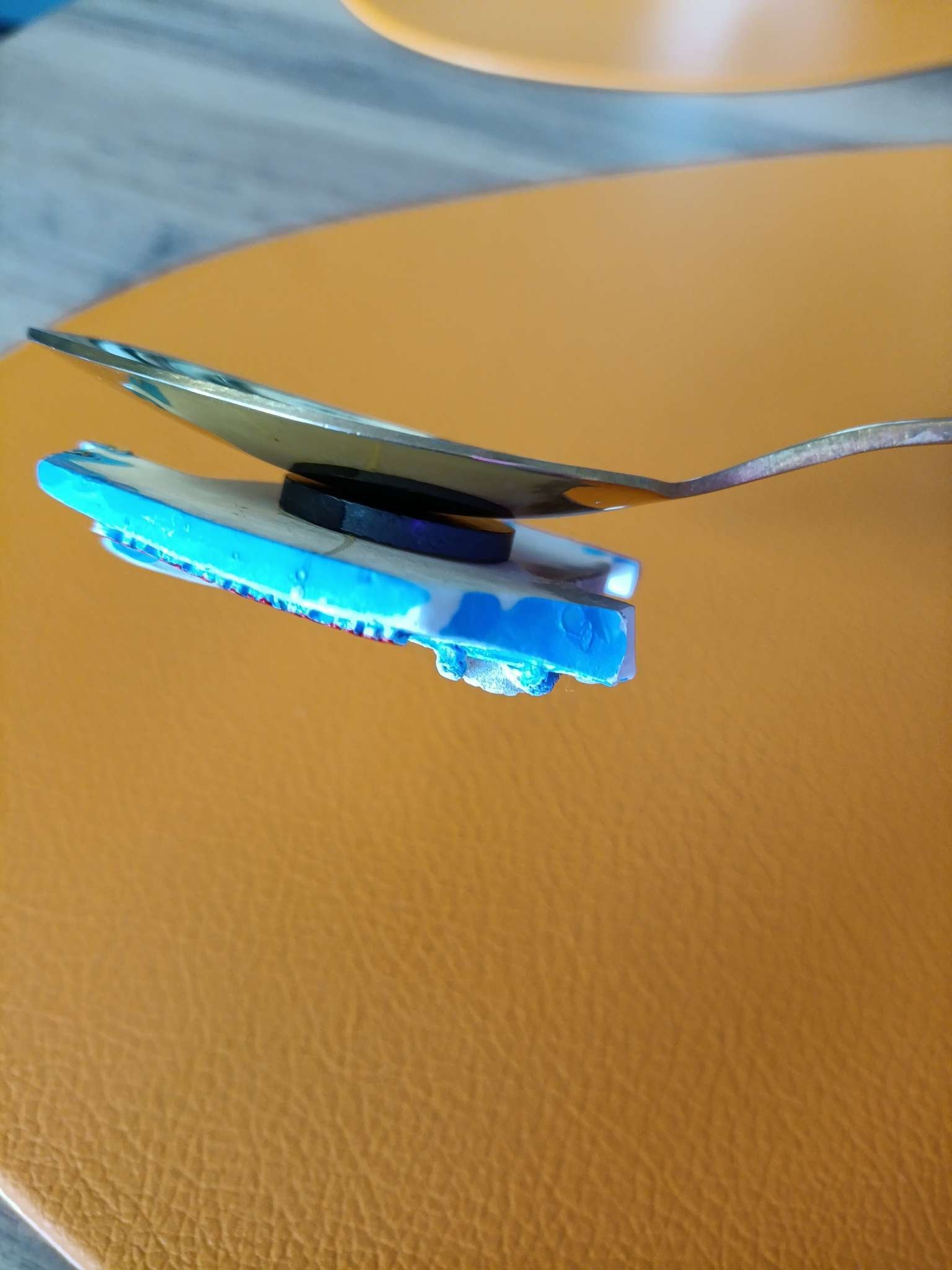 Фотография покупателя товара Ложка столовая из нержавеющей стали Magistro «Блинк», длина 22 см, цвет золотой - Фото 1