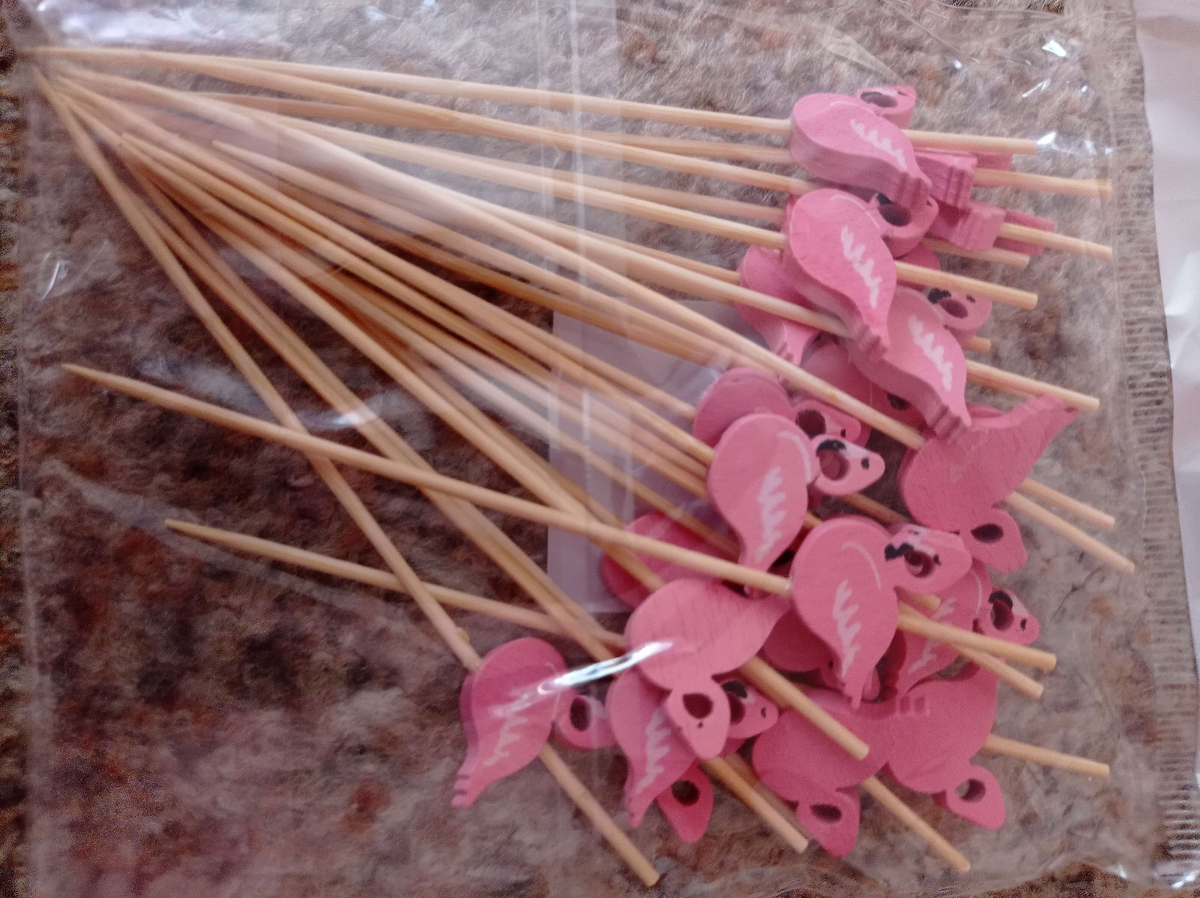 Фотография покупателя товара Шпажки «Розовый фламинго», 12 см, набор 25 шт - Фото 2