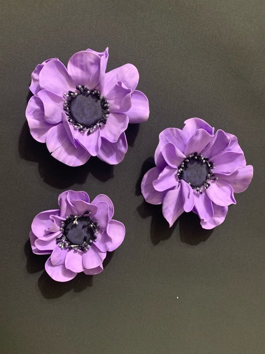 Фотография покупателя товара Тычинки для цветов "Капельки глянец тёмно-серебристые" набор 300 шт длина 6 см - Фото 2