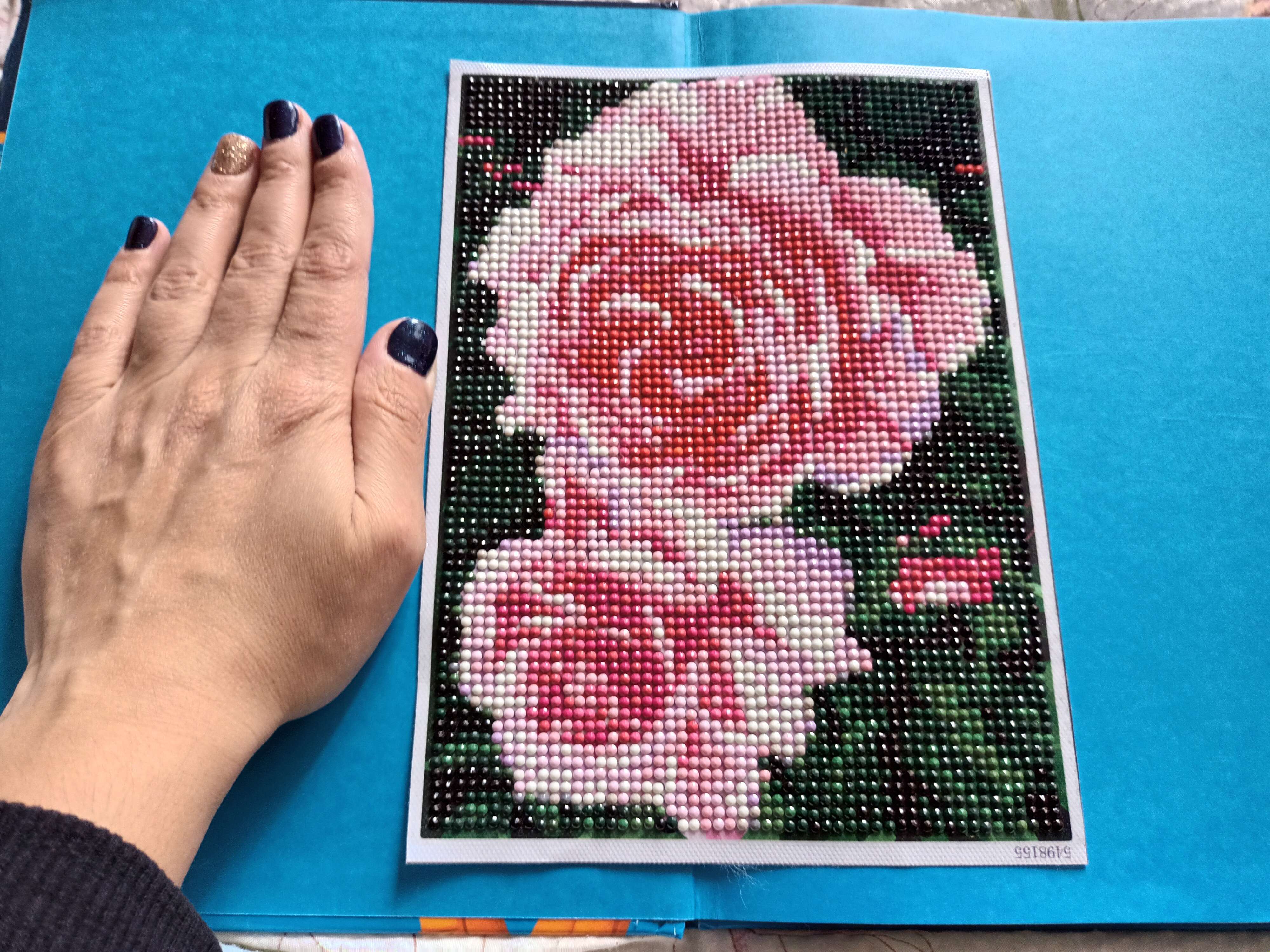 Фотография покупателя товара Алмазная мозаика с полным заполнением на холсте «Розы на кусте», 15 х 21 см - Фото 5