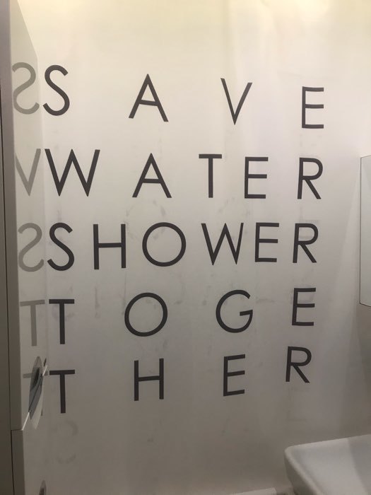 Фотография покупателя товара Штора для ванной «Save water»,145×180 см - Фото 4