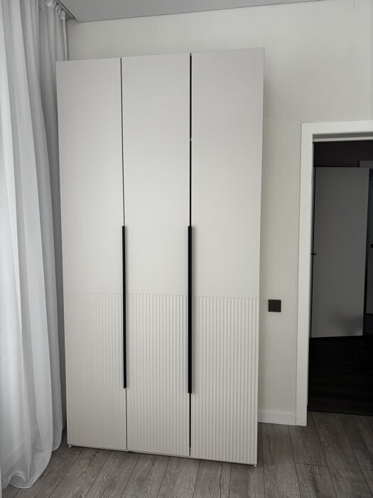 Фотография покупателя товара Шкаф четырёхстворчатый «Марвэл», 1600×508×2400 мм, цвет браш графит/графит - Фото 6