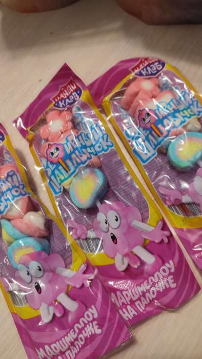 Фотография покупателя товара Зефир «Зефирный шашлычок», на палочке в банке, 12 г - Фото 6