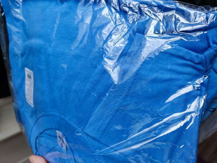 Фотография покупателя товара Футболка детская, цвет голубой МИКС, рост 152 см