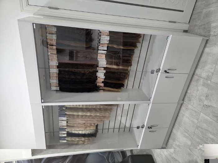 Фотография покупателя товара Витрина из ЛДСП 2000×900×400 мм, задняя стенка экономпанель, накопитель, белая - Фото 1