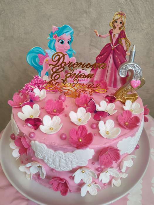 Фотография покупателя товара Набор для украшения торта «С днём рождения!», принцесса - Фото 6