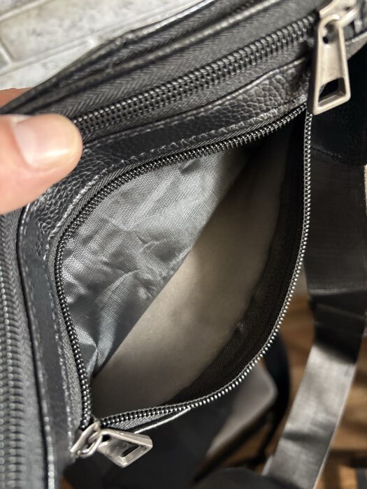 Фотография покупателя товара Сумка поясная на молнии, с карманами, 26×1×14 см, коричневая - Фото 2